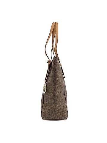 Michael Kors Signature Brown Canvas Tote Bag (view 2)