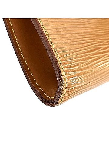 Louis Vuitton Pochette Accessoire Brown Leather Clutch Bag (view 2)