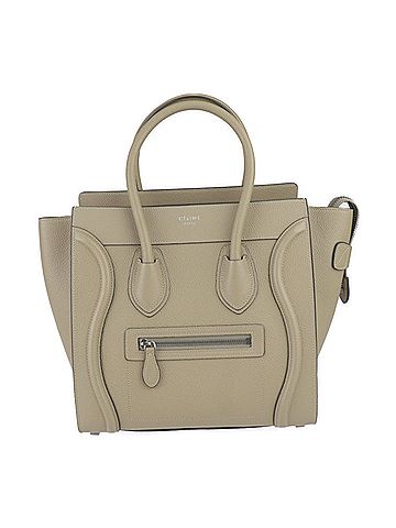 Céline Micro Luggage Beige Leather Tote Bag (view 1)