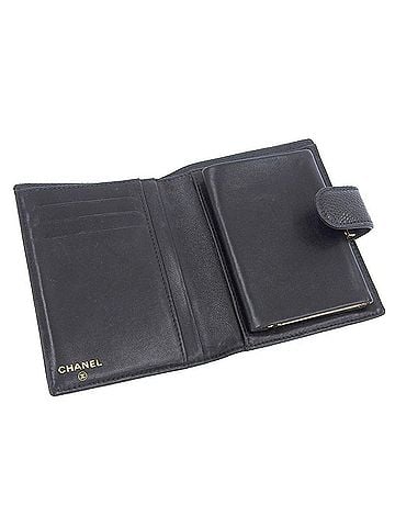 Chanel Coco Mark Black Leather Wallet (view 2)