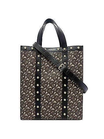 Burberry Two-Way Black Canvas Tote Bag (view 1)