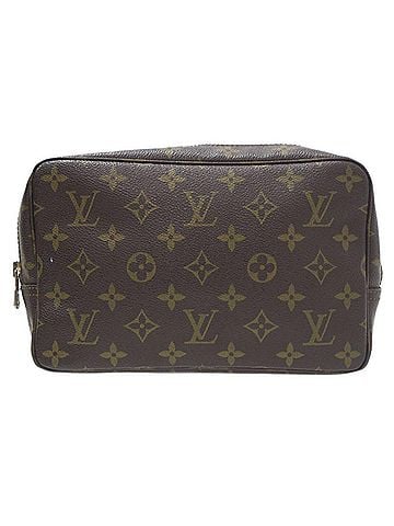 Louis Vuitton Trousse De Toilette Brown Canvas Clutch Bag (view 1)