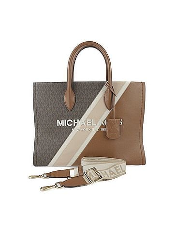 Michael Kors Mirella Brown Leather Tote Bag (view 1)