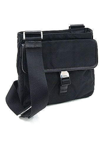 Prada Tessuto Black Synthetic Clutch Bag (view 1)