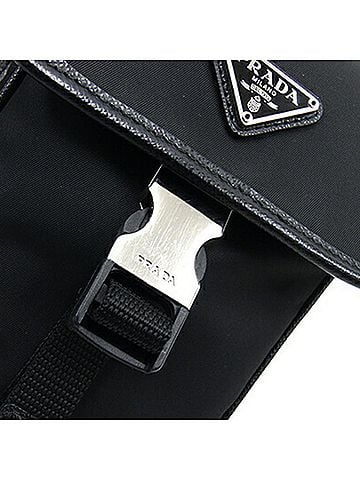 Prada Saffiano Black Synthetic Clutch Bag (view 2)