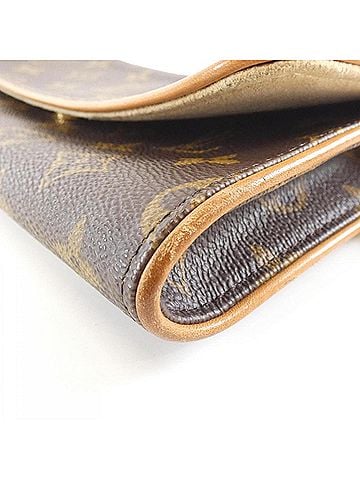 Louis Vuitton Twin Brown Canvas Clutch Bag (view 2)