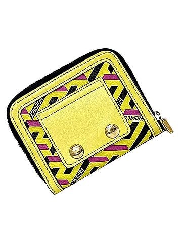 Versace La Greca Yellow Leather Wallet (view 1)