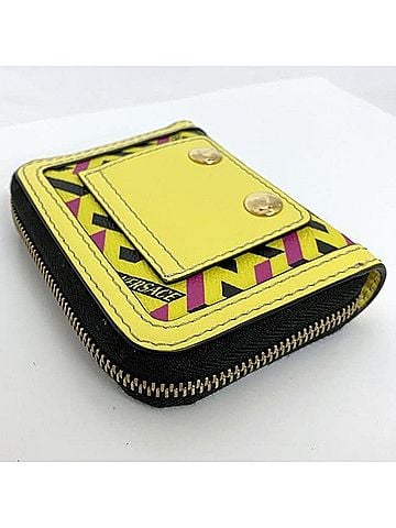 Versace La Greca Yellow Leather Wallet (view 2)
