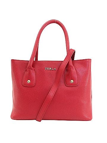 FURLA Red Leather Tote Bag (view 1)