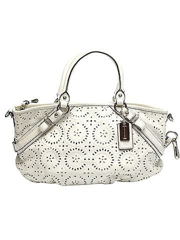 Coach White Leather Handbag (view 1)