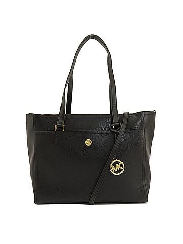 Michael Kors Maisie Black Leather Tote Bag (view 1)