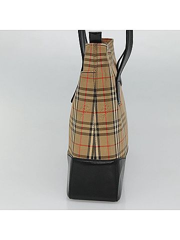 Burberry Nova Check Beige Canvas Tote Bag (view 2)