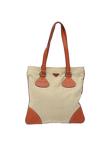 Prada Beige Canvas Tote Bag (view 1)
