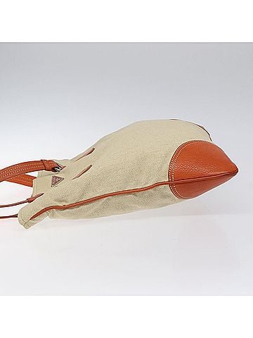 Prada Beige Canvas Tote Bag (view 2)