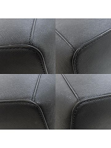 Michael Kors Charlotte Black Leather Tote Bag (view 2)
