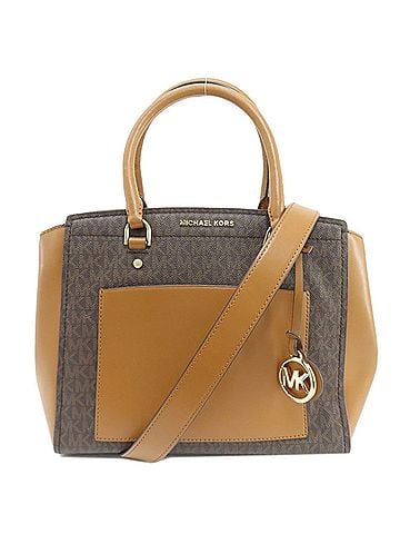 Michael Kors Brown Canvas Tote Bag (view 1)