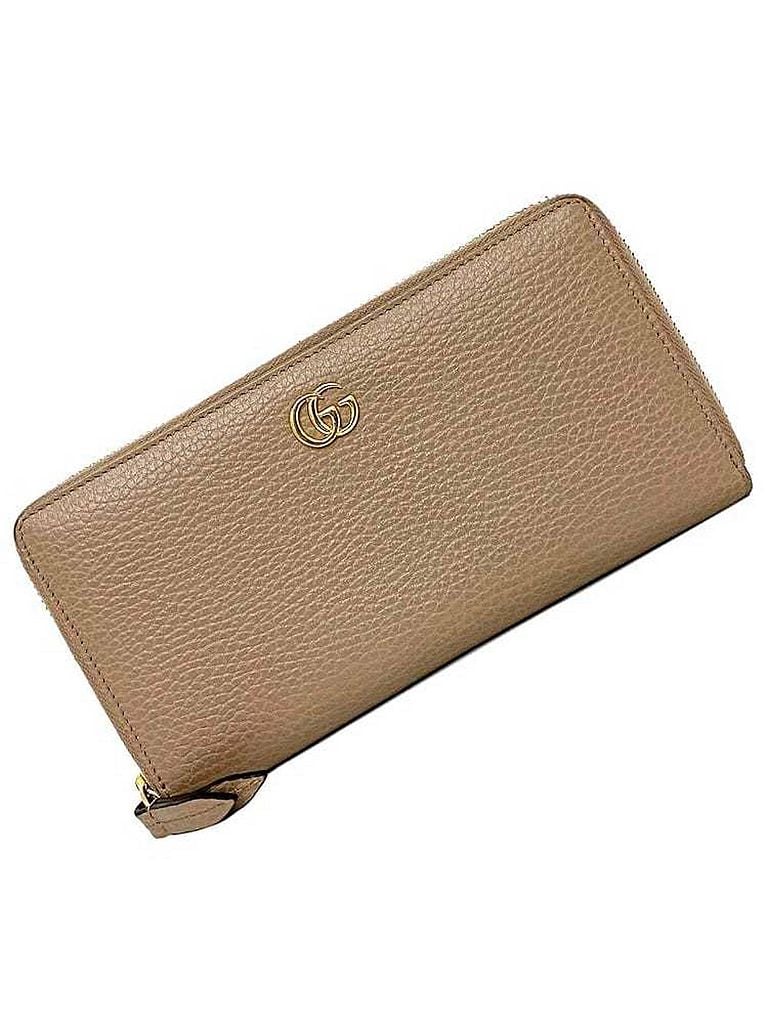 Gucci 100% Leather Solid Pink Zip Around Pink Leather Wallet One size - photo 1