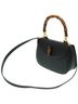 Gucci 100% Leather Solid Black Bamboo Black Leather Handbag One size - photo 2