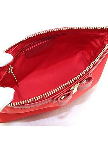 Salvatore Ferragamo Vara Red Synthetic Clutch Bag (view 2)