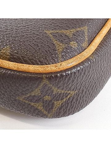 Louis Vuitton Cancun Brown Canvas Clutch Bag (view 2)