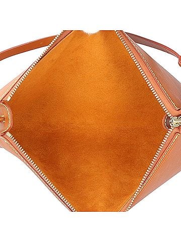 Louis Vuitton Pochette Accessoire Brown Leather Clutch Bag (view 2)