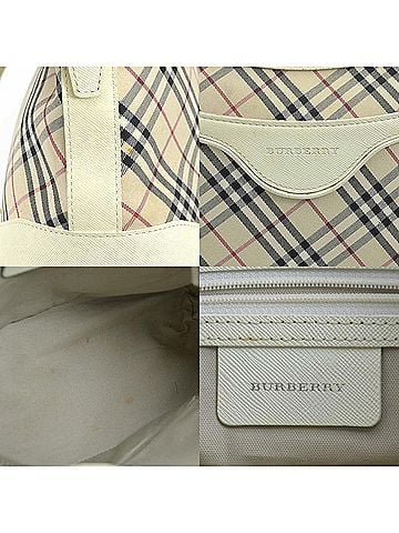 Burberry Nova Check Beige Canvas Shoulder Bag (view 2)