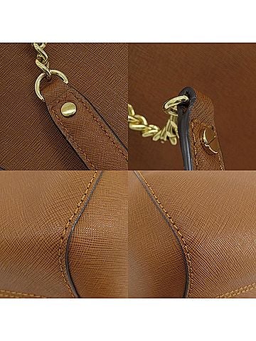 Michael Kors Jet Set Brown Leather Tote Bag (view 2)