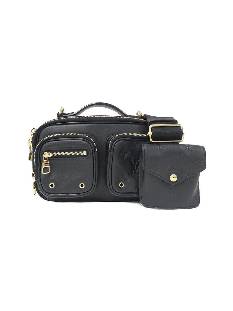 Louis Vuitton 100% Leather Solid Black Utility Black Leather Shoulder Bag One size - photo 1