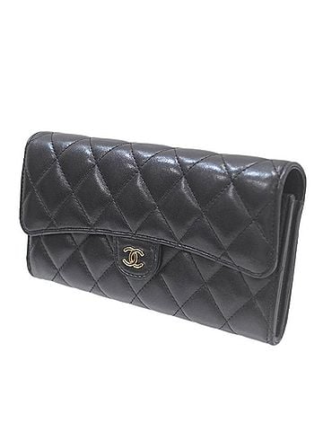 Chanel Matelassé Black Leather Wallet (view 2)