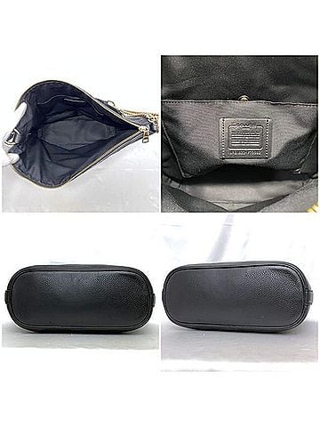 Coach Black Leather Shopper Bag (view 2)