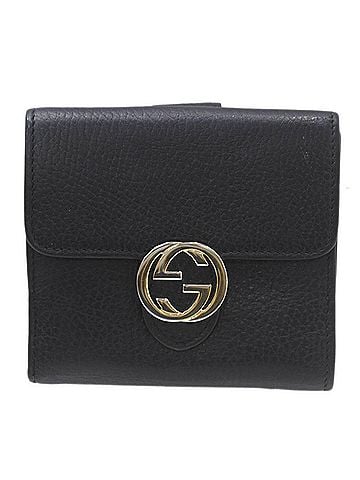 Gucci Interlocking G Black Leather Wallet (view 1)