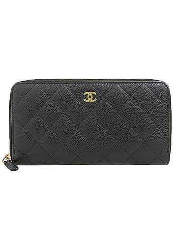 Chanel Coco Mark Black Leather Wallet (view 1)