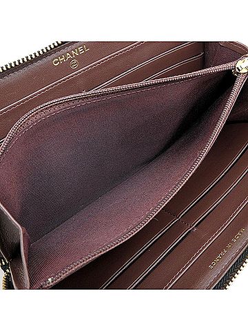 Chanel Coco Mark Black Leather Wallet (view 2)