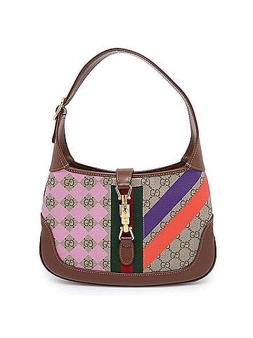 Gucci Jackie Multicolour Canvas Shopper Bag (view 1)