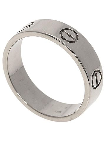 Cartier Love Silver White Gold Ring Jewelry (view 1)