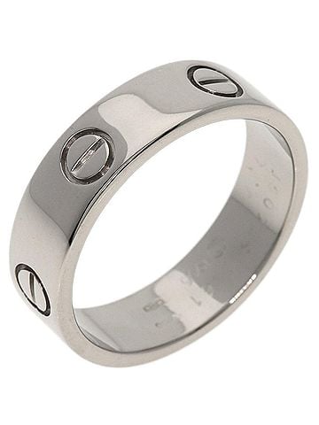 Cartier Love Silver White Gold Ring Jewelry (view 2)