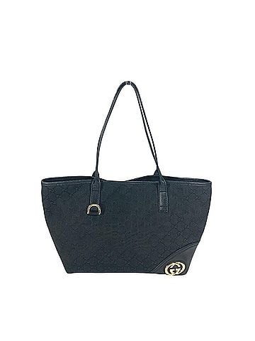 Gucci Gg Canvas Black Canvas Tote Bag (view 1)