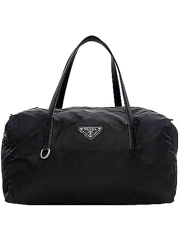 Prada Saffiano Black Synthetic Travel Bag (view 1)