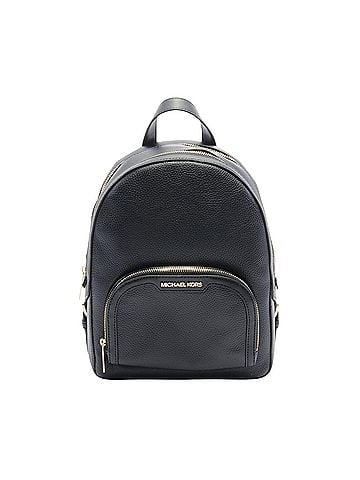 Michael Kors Black Leather Backpack Bag (view 1)