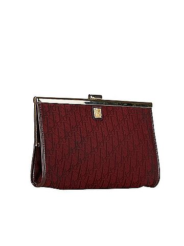 Dior Trotter Red Canvas Clutch Bag (view 2)