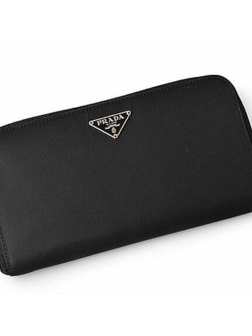 Prada Round Zipper Black Synthetic Wallet (view 2)
