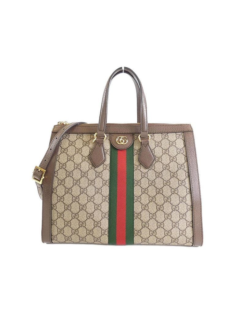 Gucci 100% Canvas Solid Tan Ophidia Beige Canvas Handbag One size - photo 1