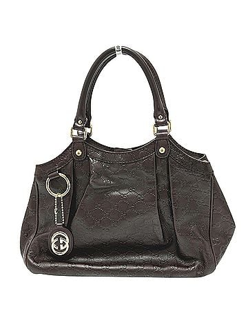 Gucci Brown Leather Tote Bag (view 1)