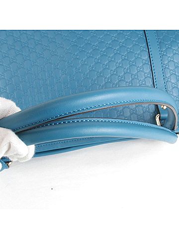 Gucci Blue Leather Tote Bag (view 2)