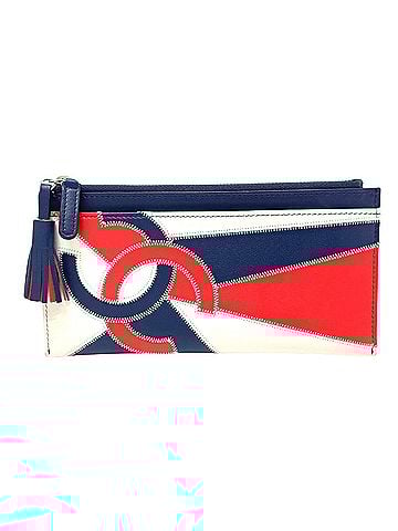 Chanel Square Blue Light Blue Leather Wallet (view 1)