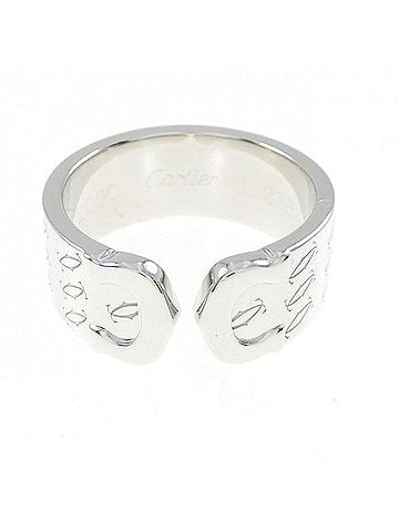 Cartier C2 Silver White Gold Ring Jewelry (view 2)