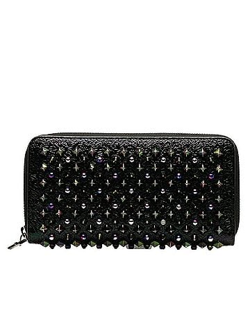 Christian Louboutin Panettone Black Patent Leather Wallet (view 1)
