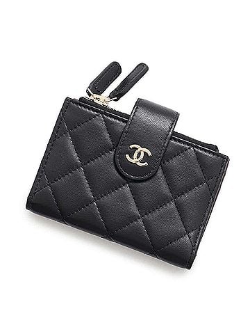 Chanel Matelassé Black Leather Wallet (view 1)