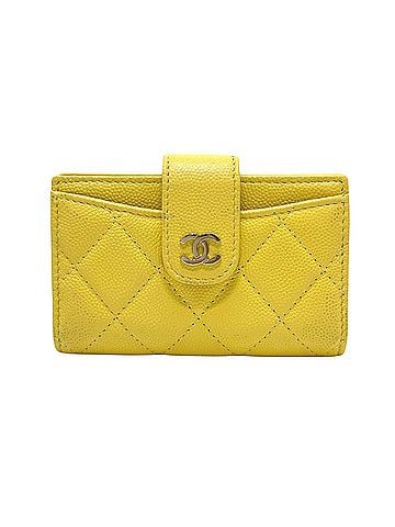 Chanel Matelassé Yellow Leather Wallet (view 1)