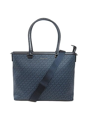 Michael Kors Navy Canvas Tote Bag (view 1)
